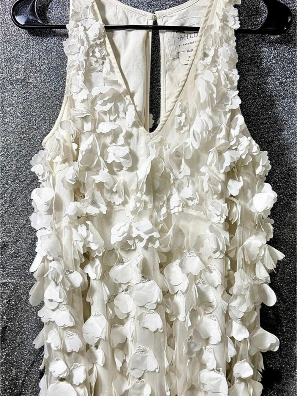 Anthropologie BHYLDN Floral Appliqué Dress Floral Appliqué Dress in White Like N